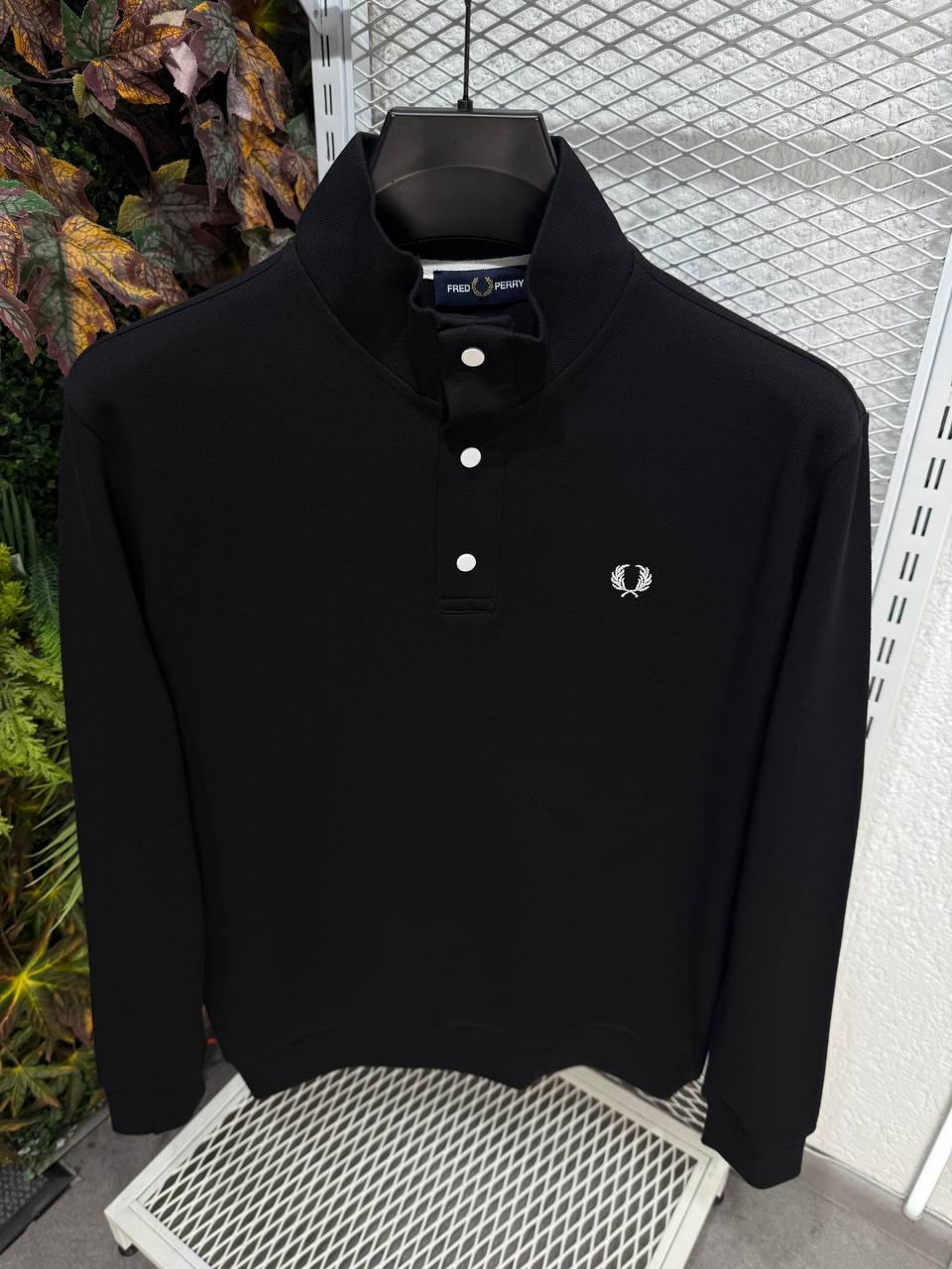 Fred Perry Laurel Logo Uzun Kollu Polo (Beyaz),(Siyah)