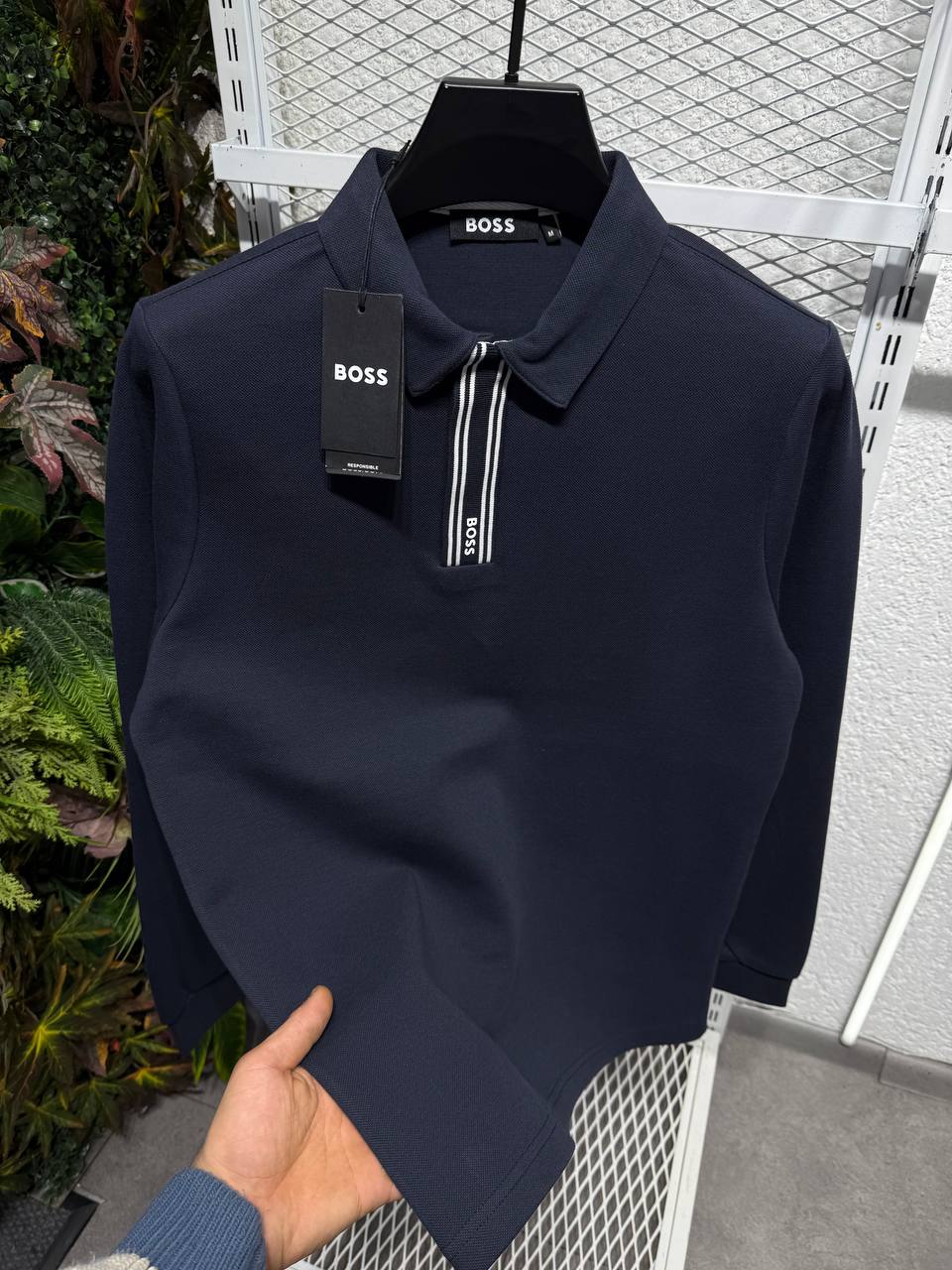 Hugo Boss Minimal Logo Uzun Kollu Polo