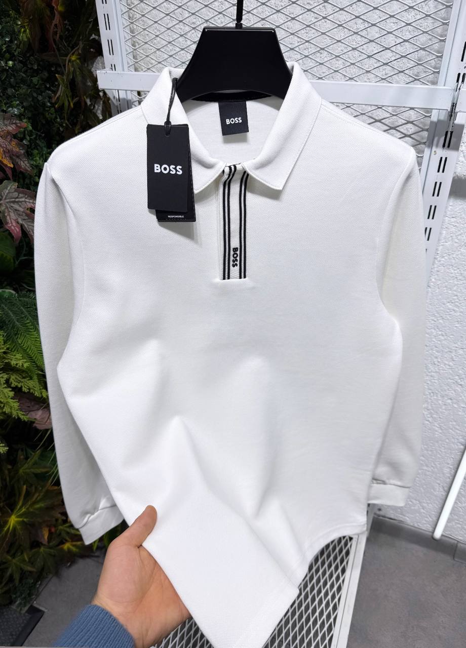 Hugo Boss Minimal Logo Uzun Kollu Polo