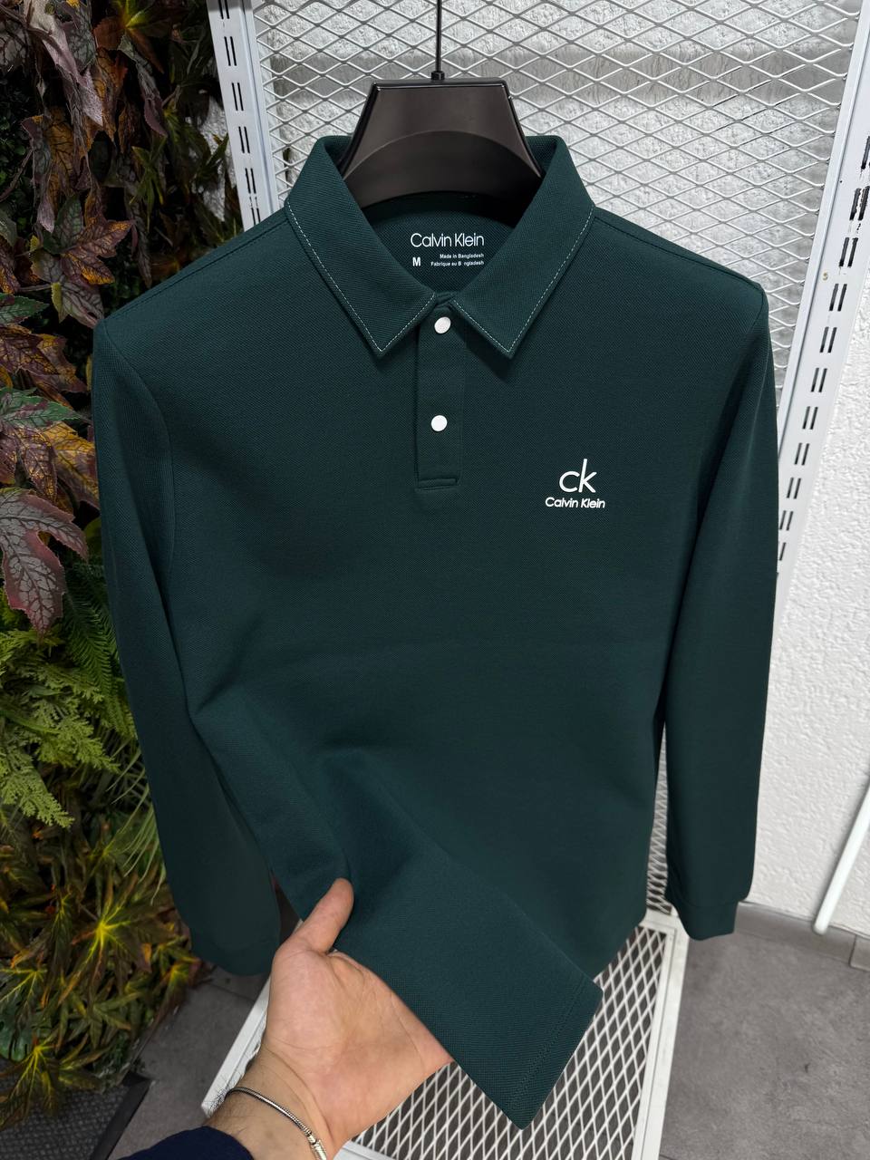 Calvin Klein Uzun Kollu Polo Yaka Sweatshirt