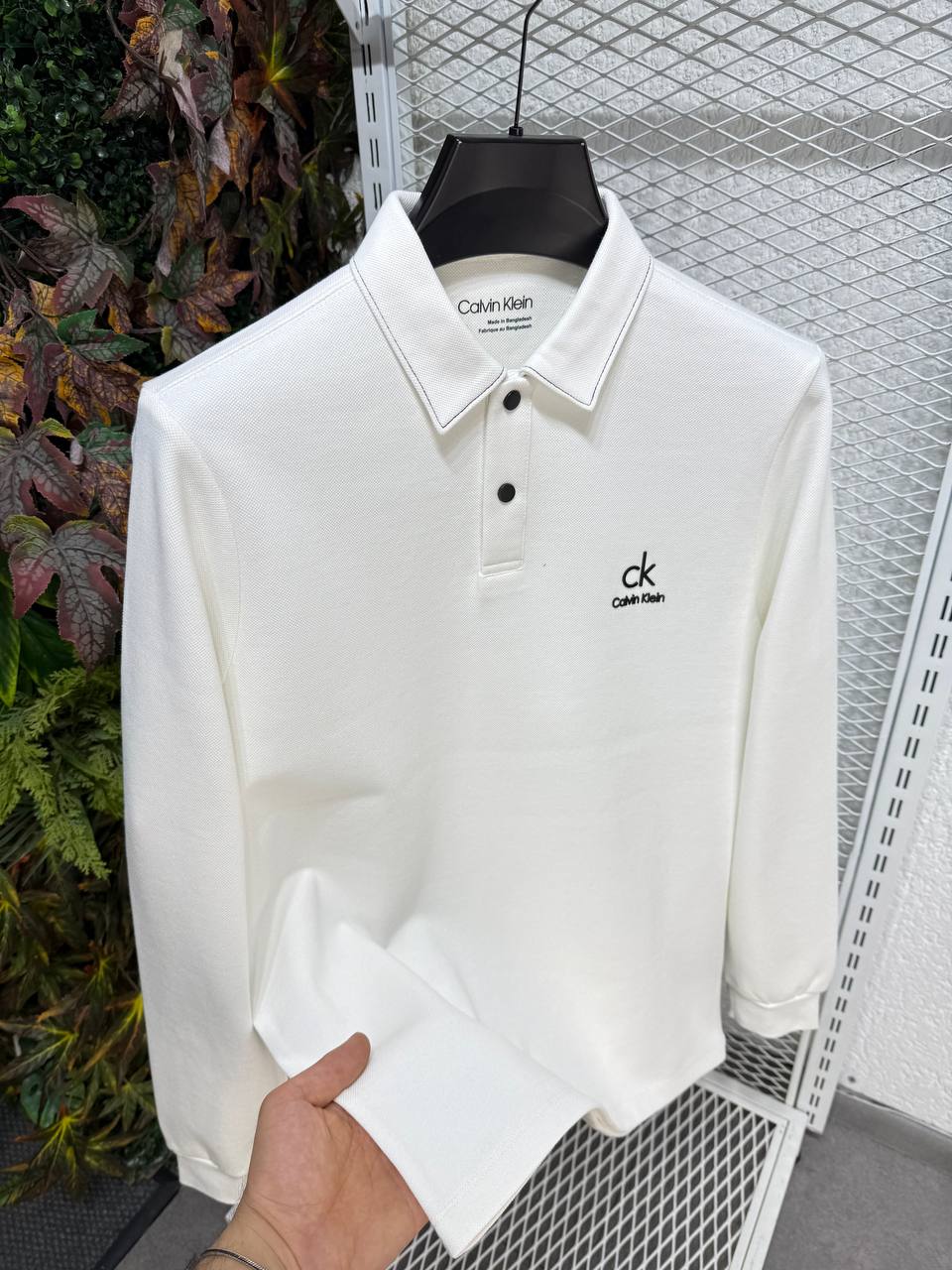 Calvin Klein Uzun Kollu Polo Yaka Sweatshirt