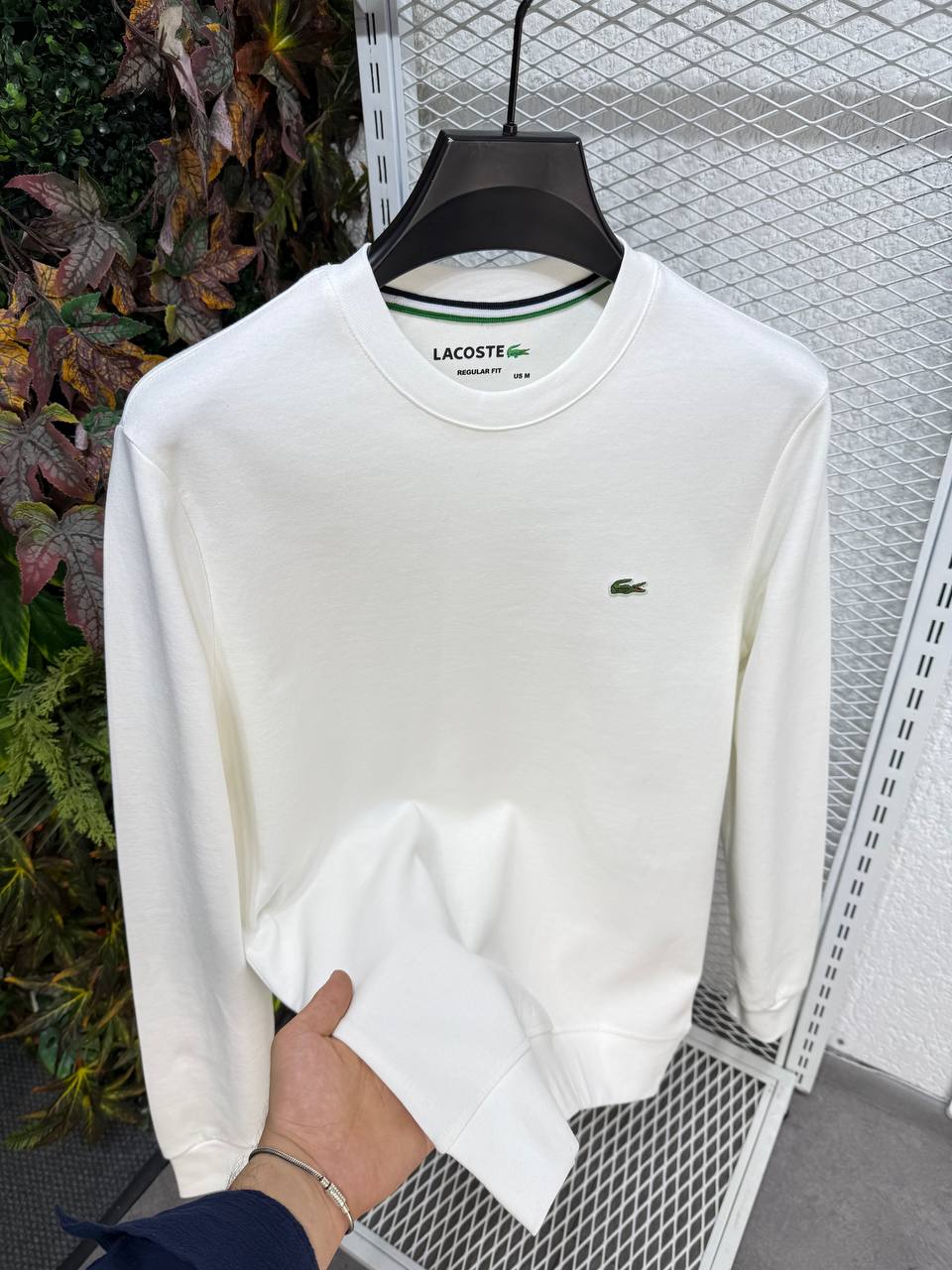 Lacoste Erkek Bej Bisiklet Yaka Sweatshirt