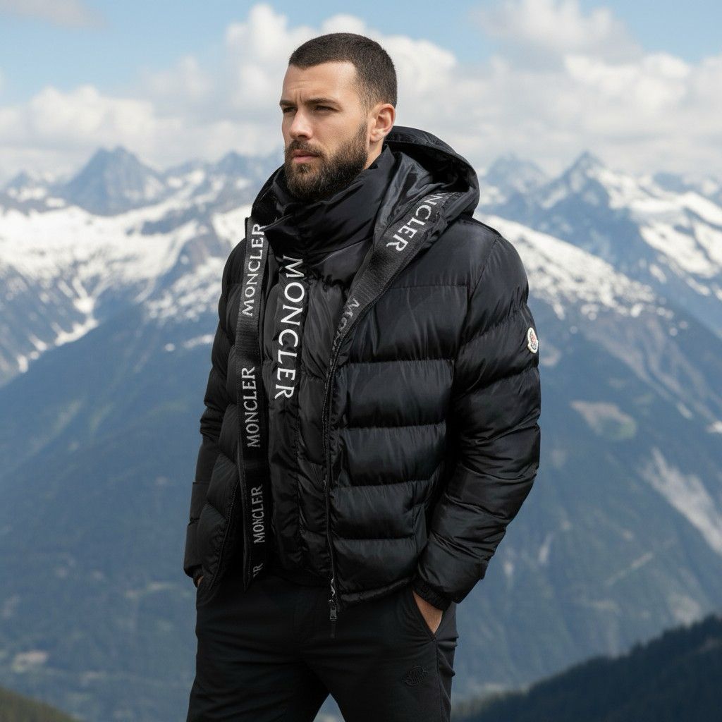 Su Ve Rüzgar Geçirmez Kapüşonlu Mont - Siyah