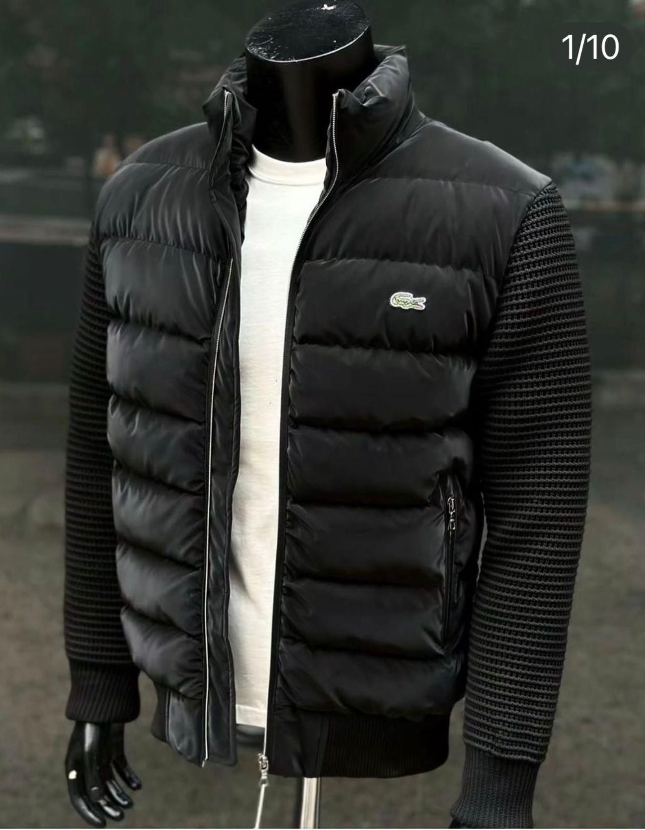 Siyah Spor Premium Şişme Mont