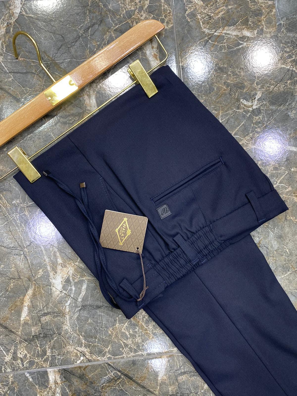 ERKEK KLASİK KESİM LASTİKLİ BEL KUMAŞ PANTOLON