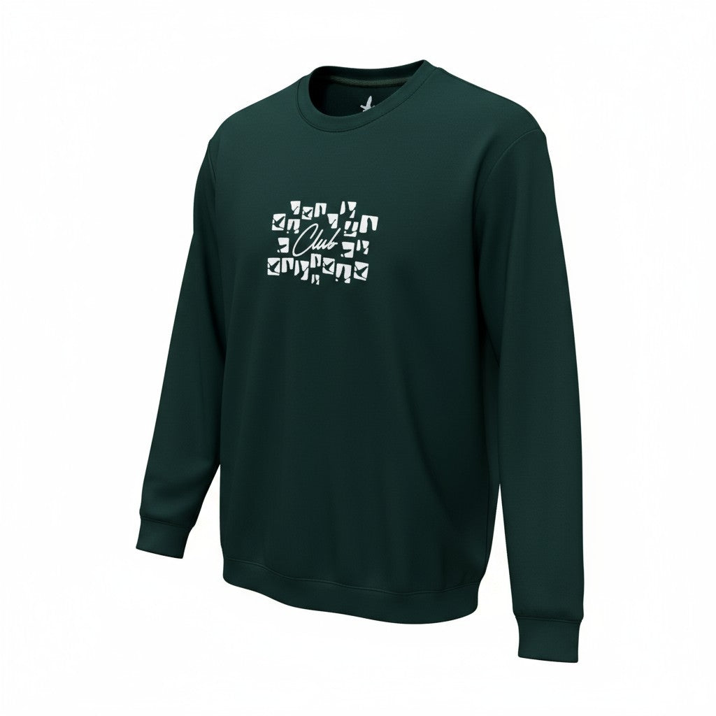 Beymen Club Erkek Yeşil Bisiklet Yaka Logo Sweatshirt