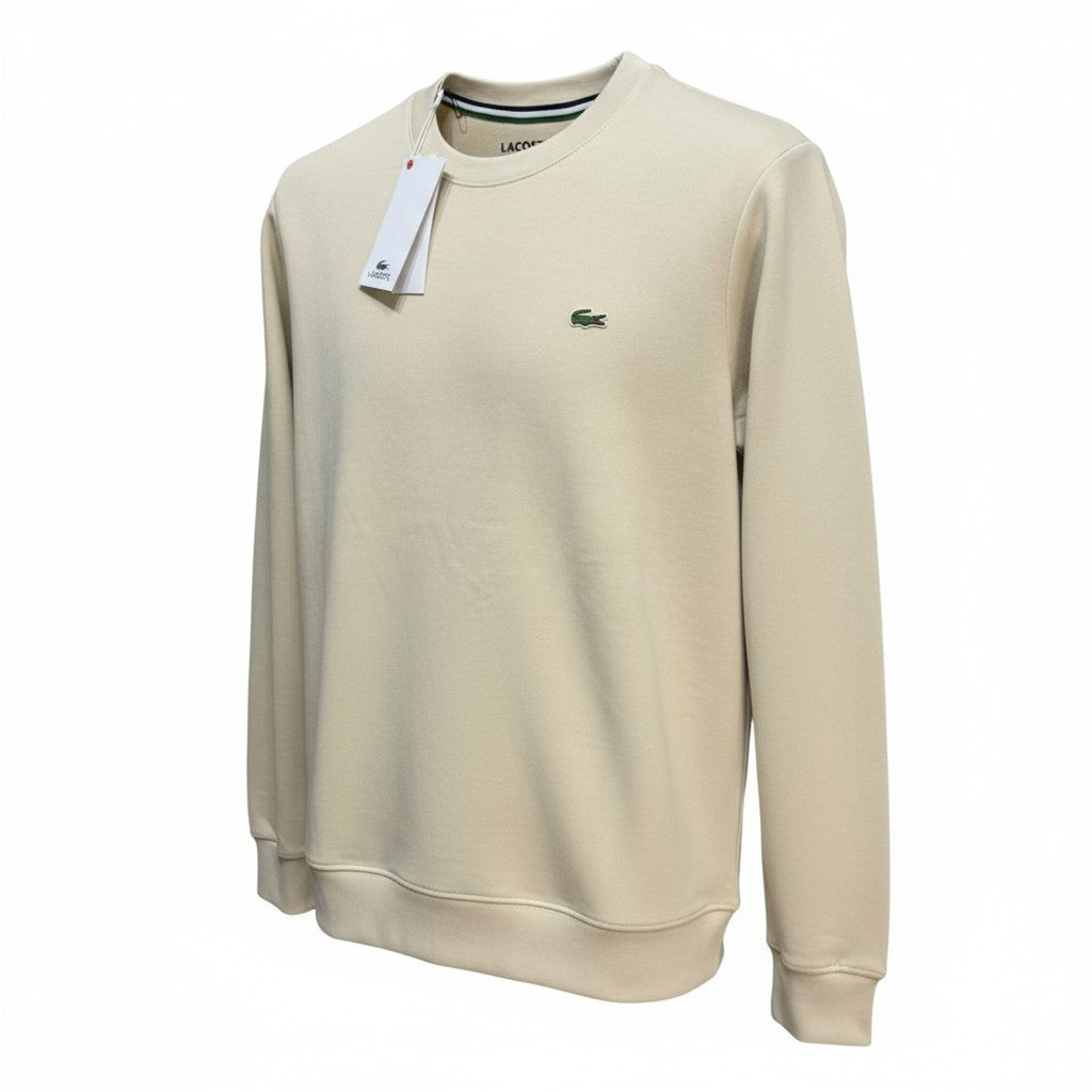 Lacoste Erkek Bej Bisiklet Yaka Sweatshirt