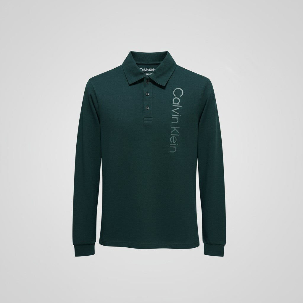 Calvin Klein CK Logo Uzun Kollu Polo (Yeşil)