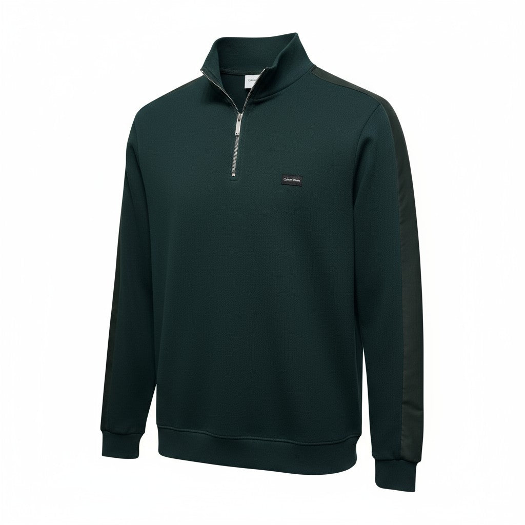 Calvin Klein Erkek Yarım Fermuarlı Premium Sweatshirt