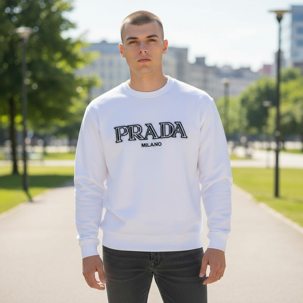 PRADA Milano Logo Unisex Sweatshirt
