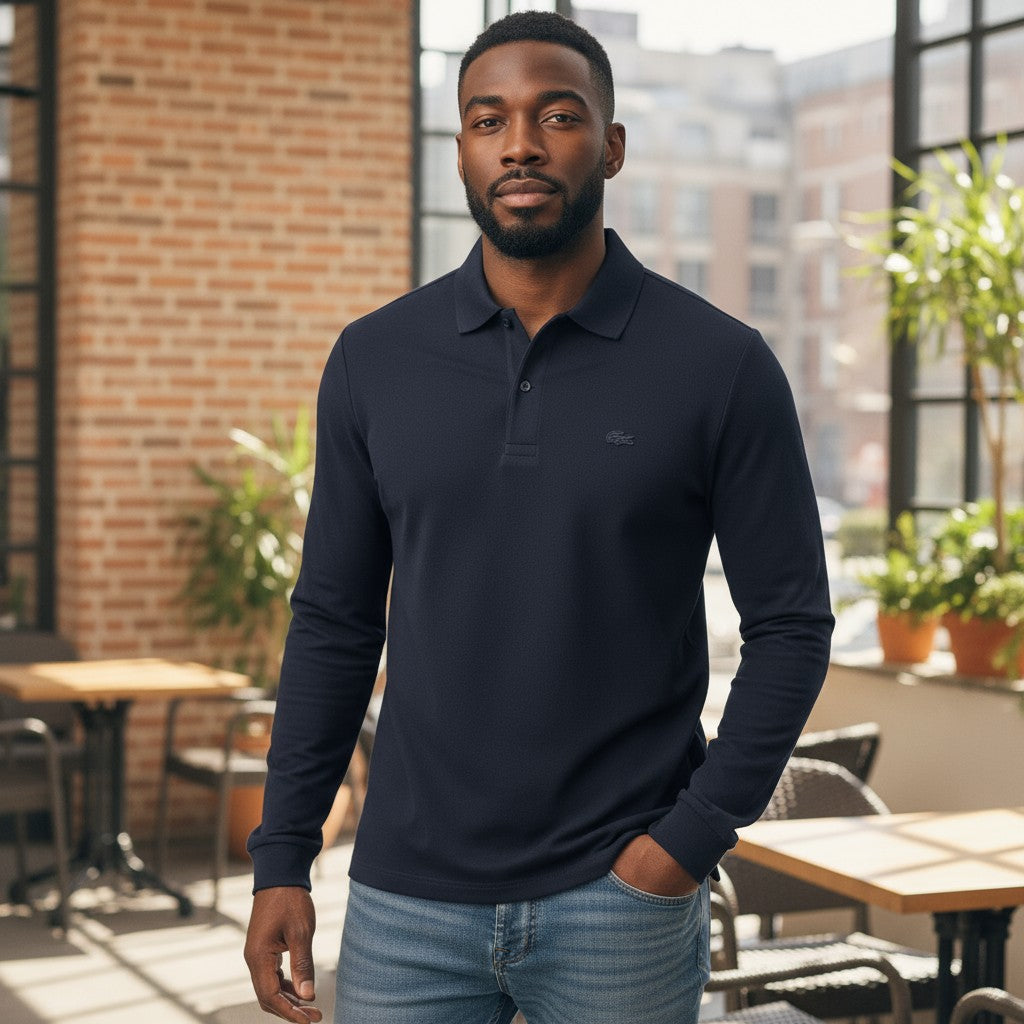 Lacoste Minimal Krokodil Polo (Lacivert)