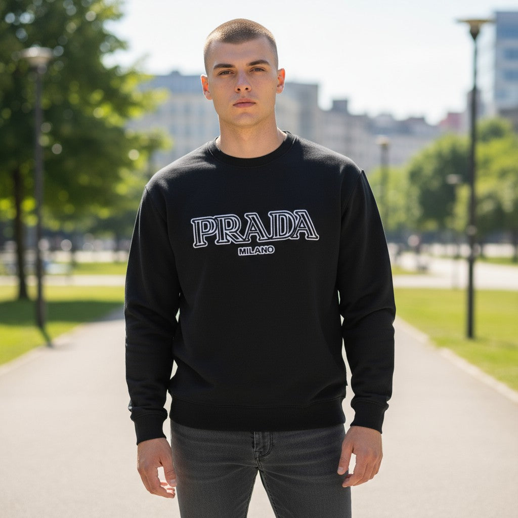 PRADA Milano Logo Unisex Sweatshirt
