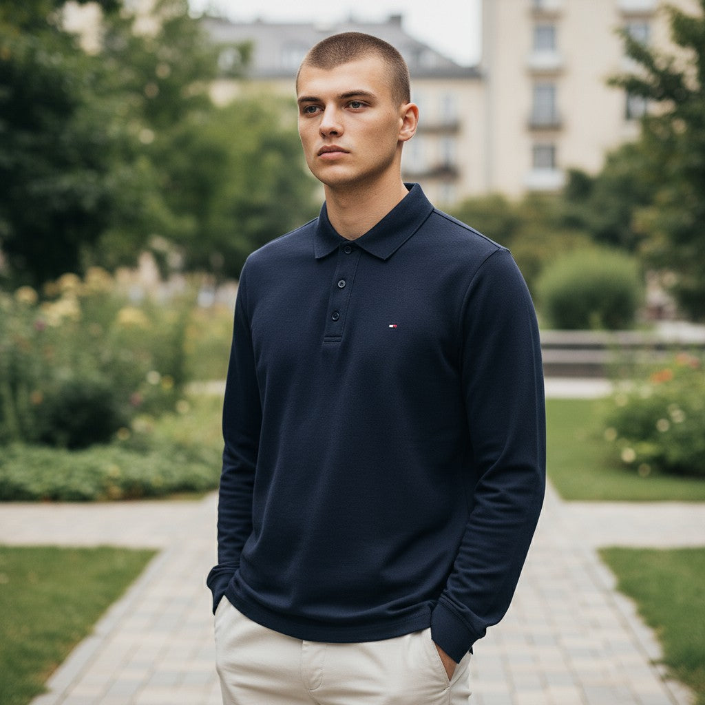 Tommy Hilfiger Minimal Logo Uzun Kollu Polo