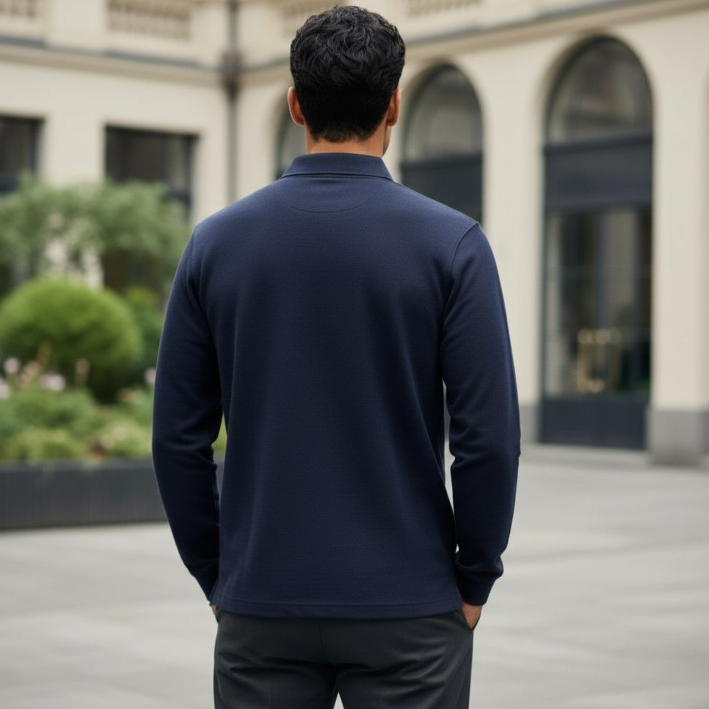 Beymen Club Logo Uzun Kollu Polo (Lacivert)