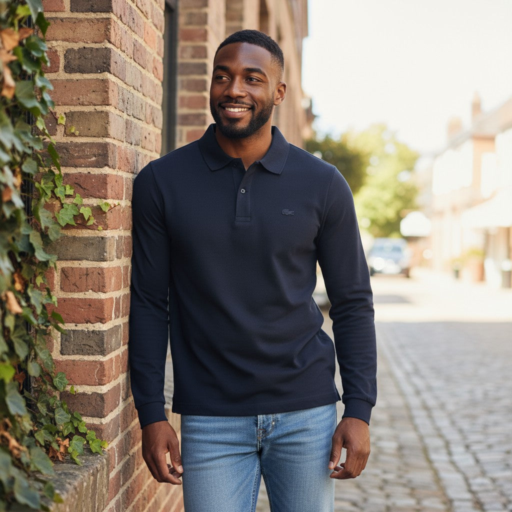 Lacoste Minimal Krokodil Polo (Lacivert)