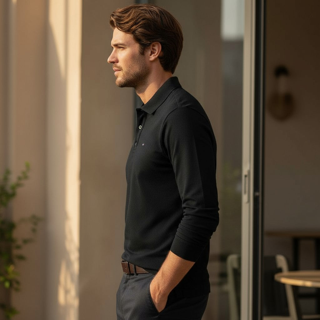 Tommy Hilfiger Minimal Logo Uzun Kollu Polo