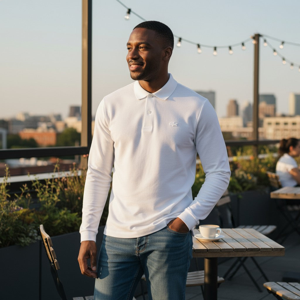 Lacoste Uzun Kollu Polo – Beyaz