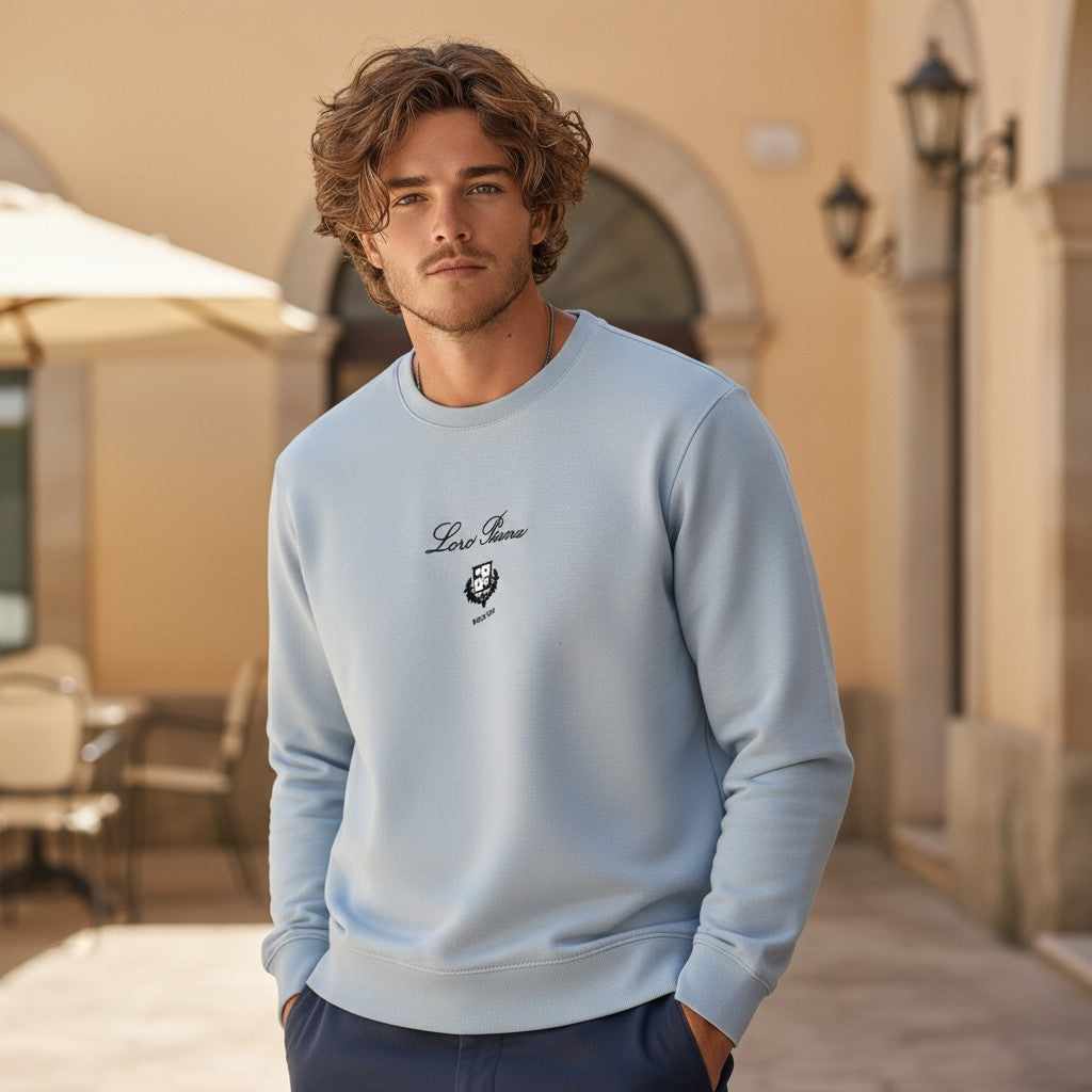 Loro Piana Erkek Bisiklet Yaka Sweatshirt