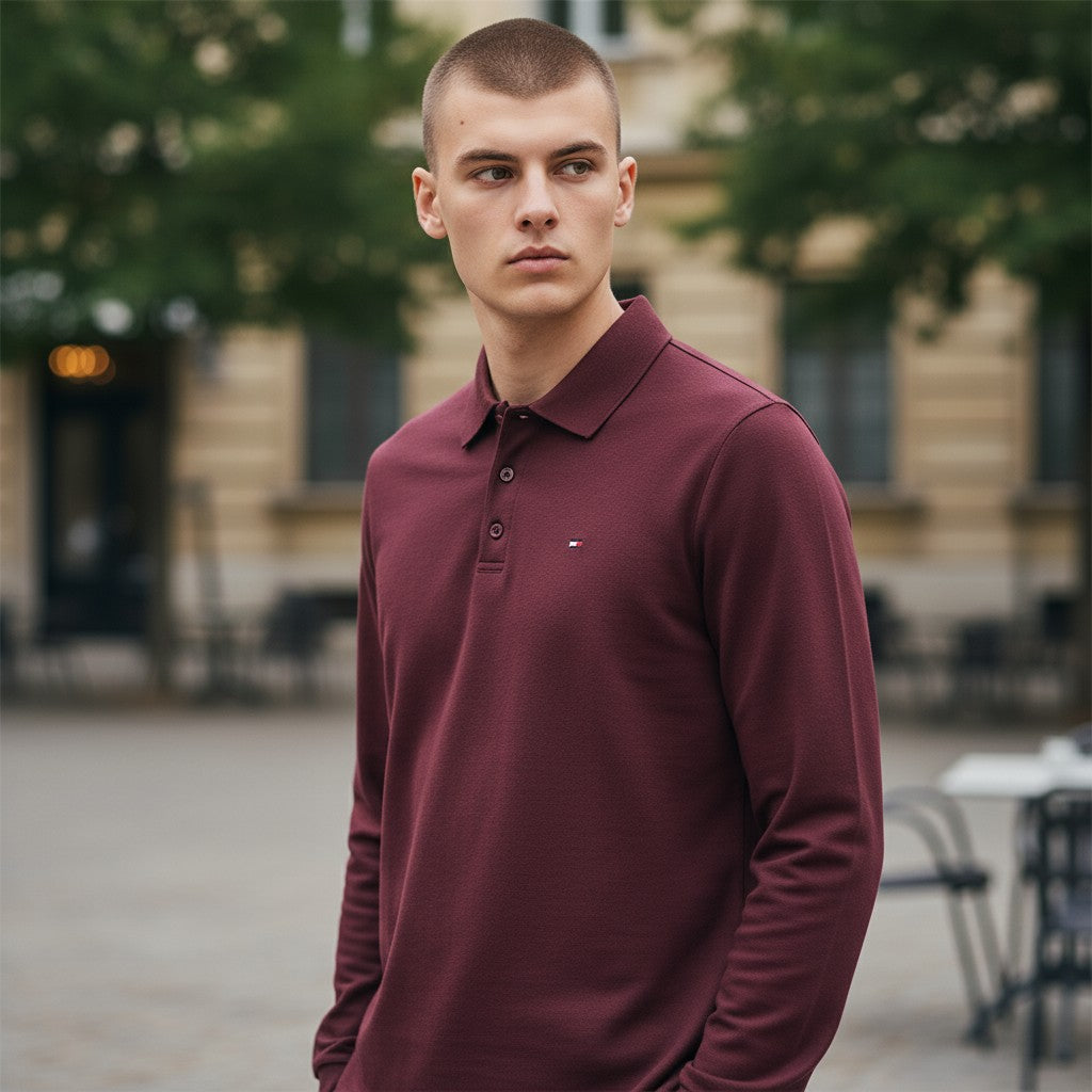 Tommy Hilfiger Minimal Logo Uzun Kollu Polo