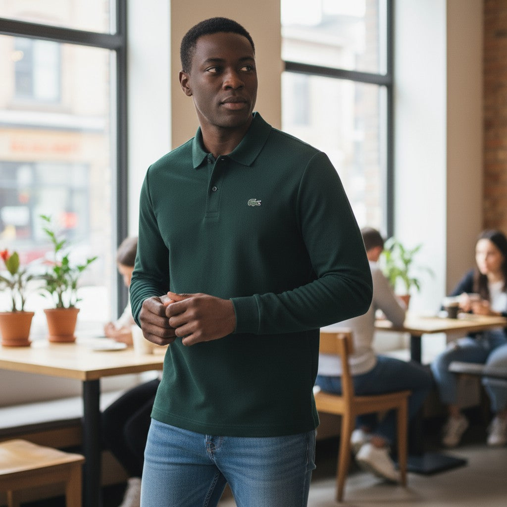 Lacoste Minimal Krokodil Polo (Yeşil)