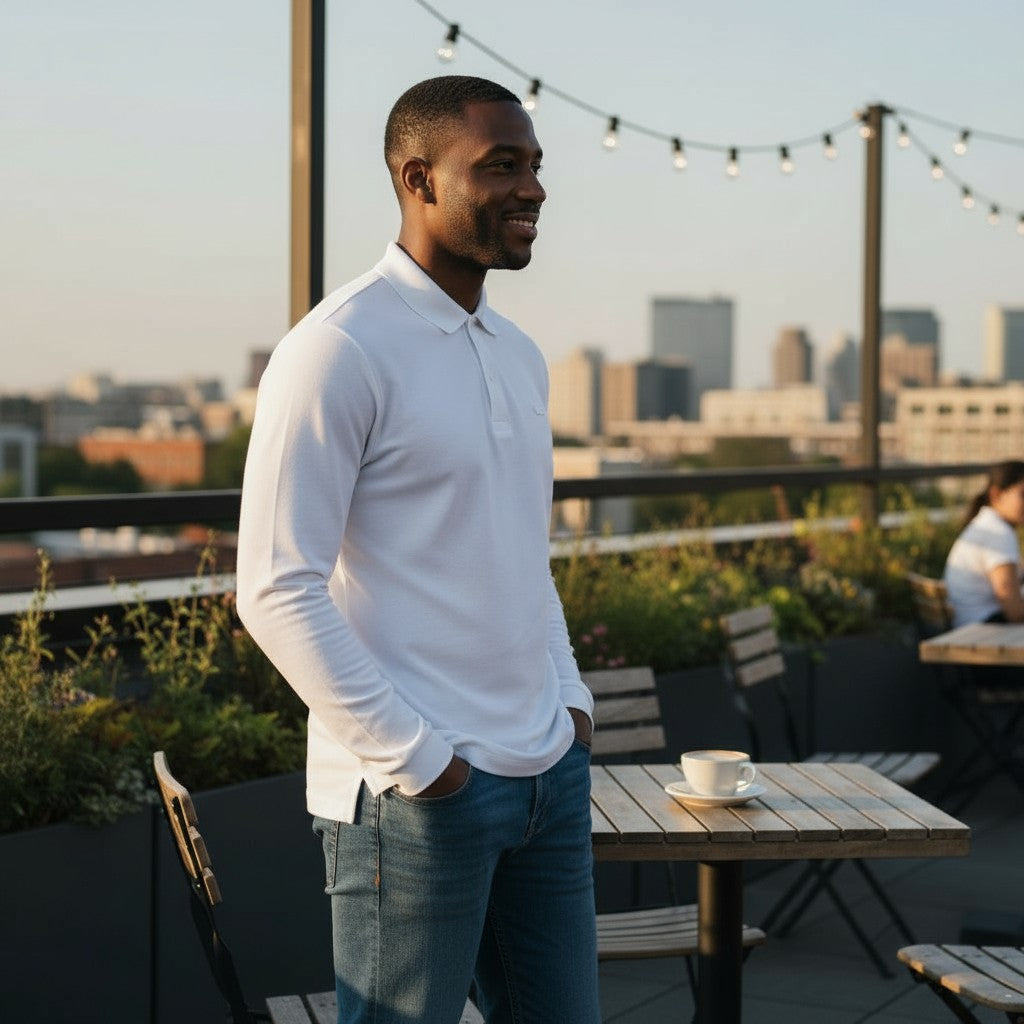 Lacoste Uzun Kollu Polo – Beyaz