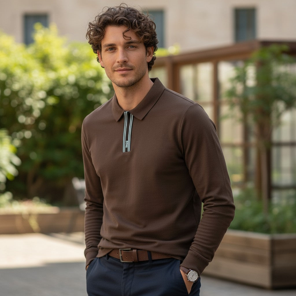 Hugo Boss Minimal Logo Uzun Kollu Polo