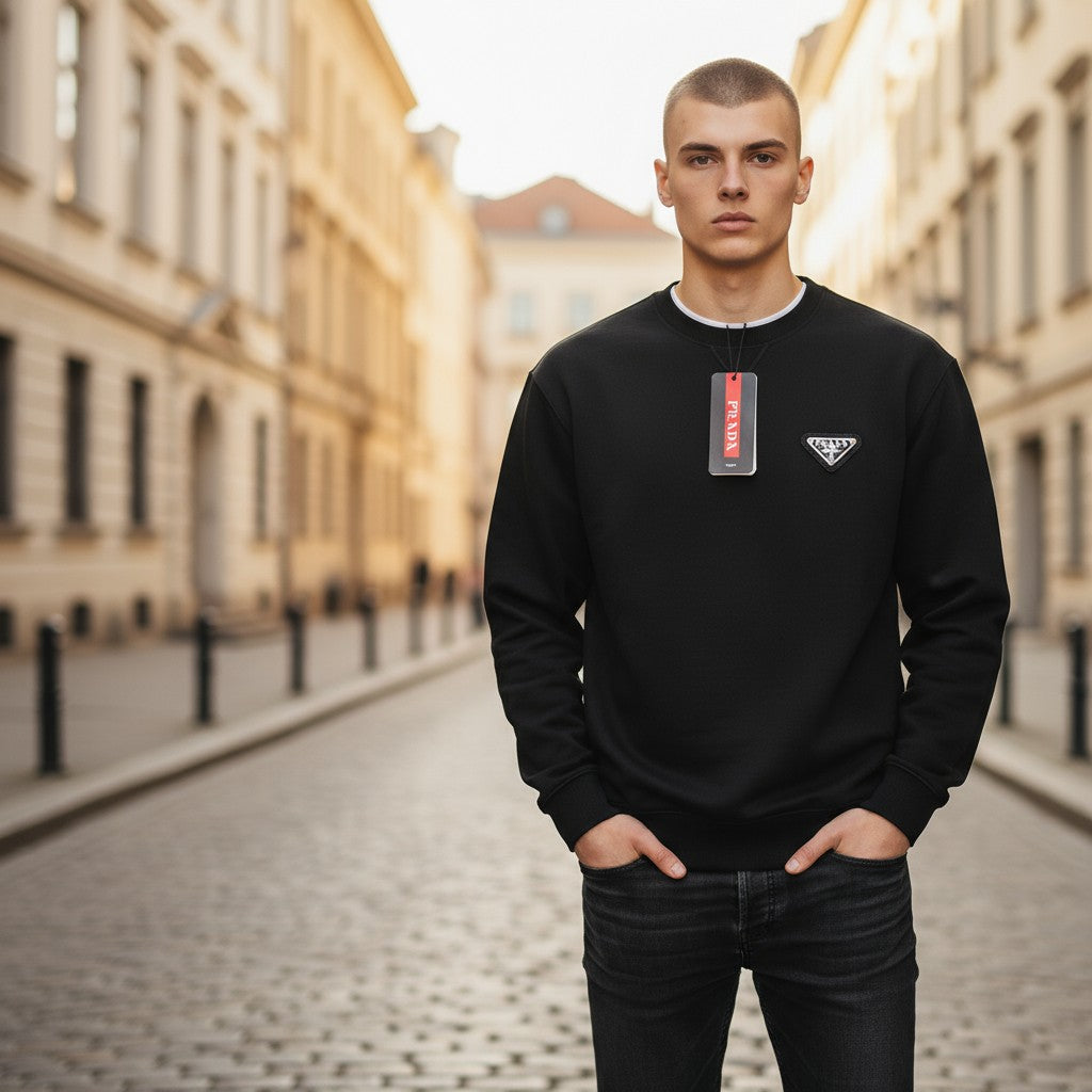 Prada Triangolo Luxury Unisex Sweatshirt