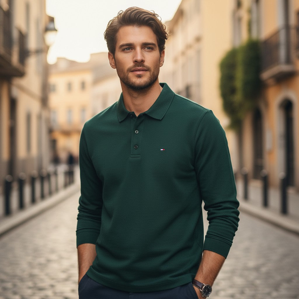 Tommy Hilfiger Minimal Logo Uzun Kollu Polo